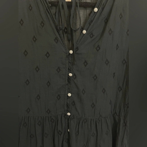 Anthropologie Pilcro Embroidered Sheer Black Pullover Long Sleeve Tunic - Picture 5 of 11